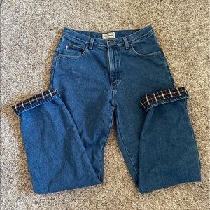 Mens Double L Jean Flannel-Lined Relaxed Fit 31x32